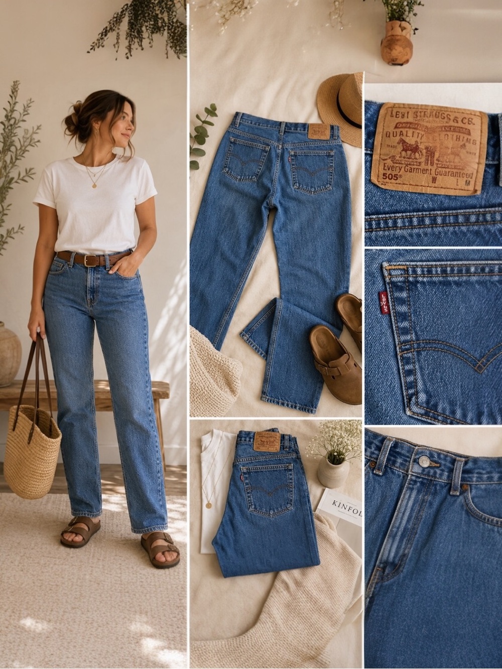 Levi’s 505 Low Rise Straight Leg Jeans 16 Medium Wash USA Made Vintage Denim